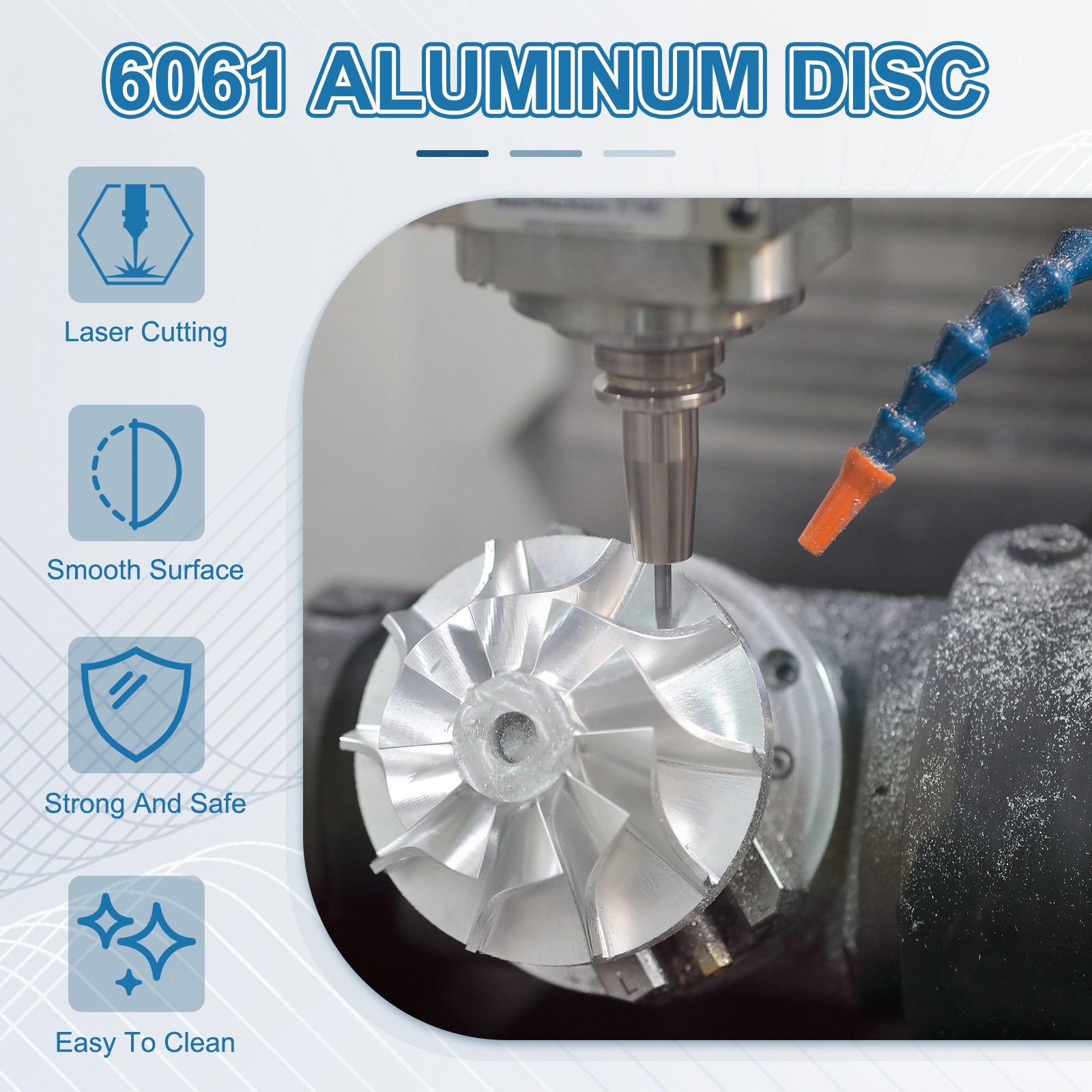 6061 Aluminum Disc 3.9×5/9″ Round Flat Plain Aluminum Plate