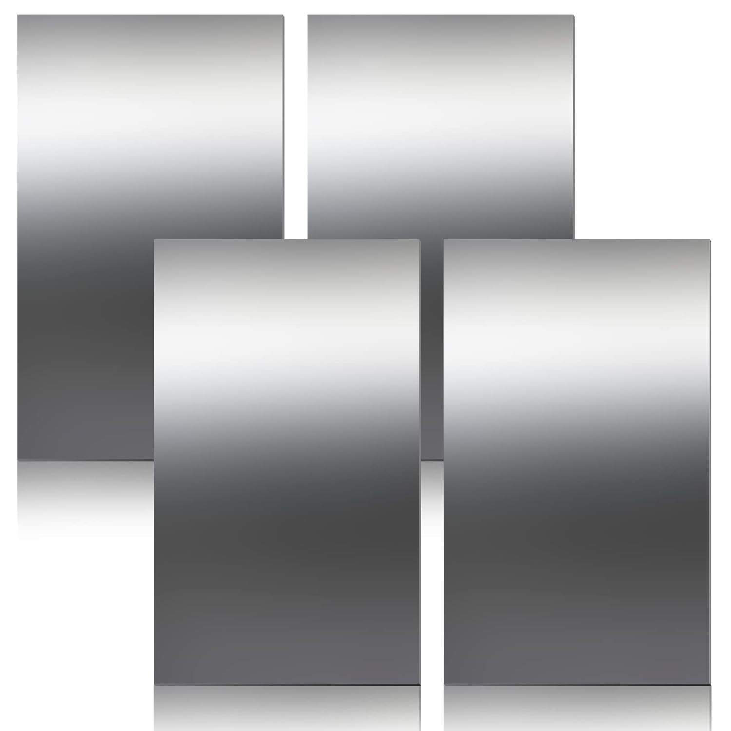 Versatile Flat Metal Sheets – 4 Pcs 12 x 6 Inch Non-Magnetic Crafting Essentials