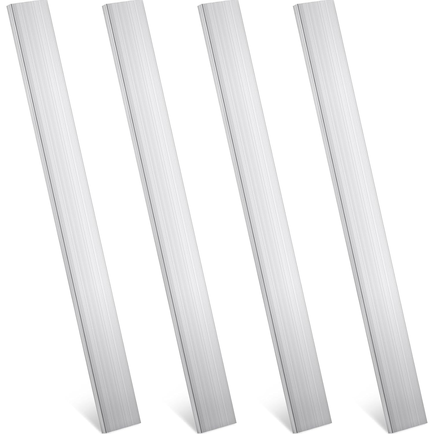 4 Pcs Aluminum Flat Bar 1/4 Inch Thick 1″ x 12″ Square Aluminum Plate 6061 Ge…