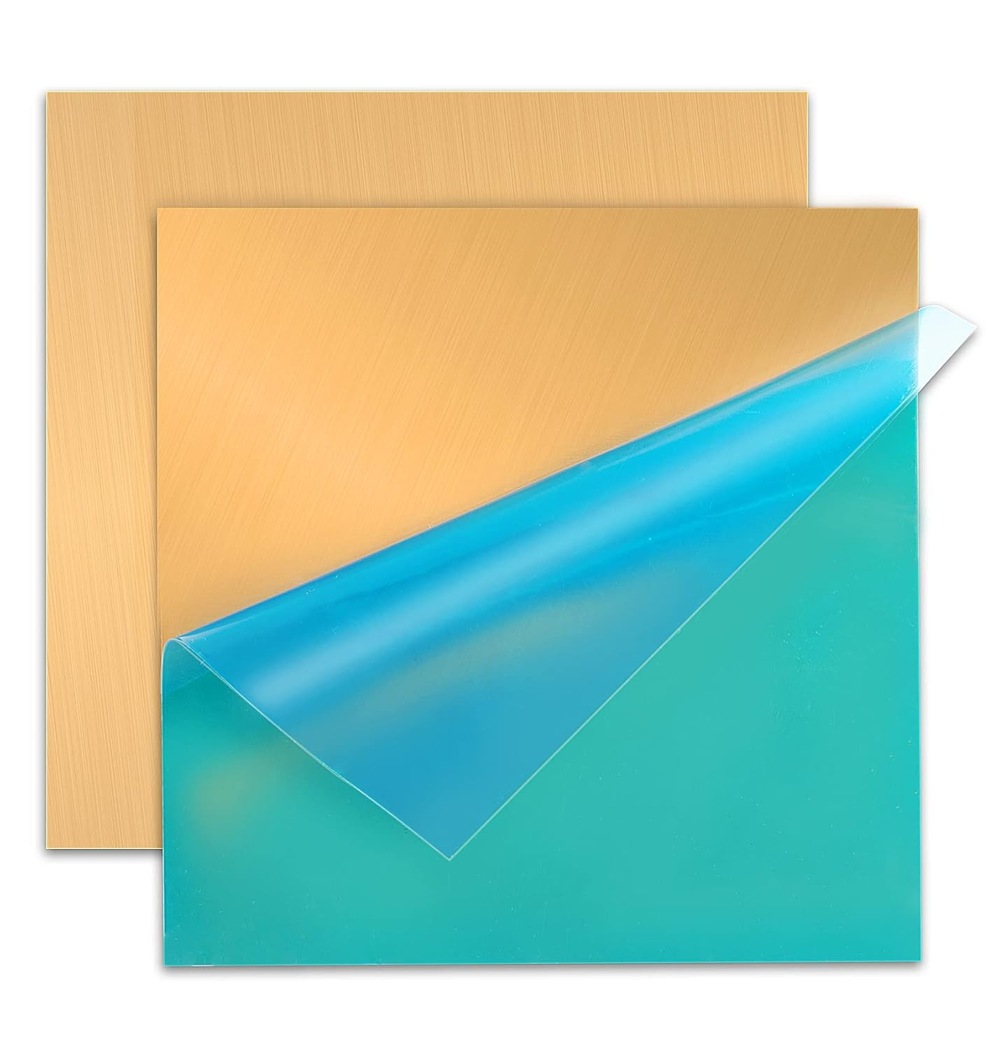 2 Pcs Brass Sheet – 6” X 6” X 0.04″(18 Gauge), Brass Sheet Metal