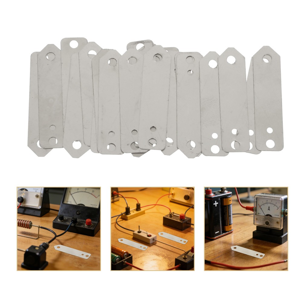 20Pcs Zinc Anode Sheets Reusable Silver Plates for Fruit Battery DIY Science