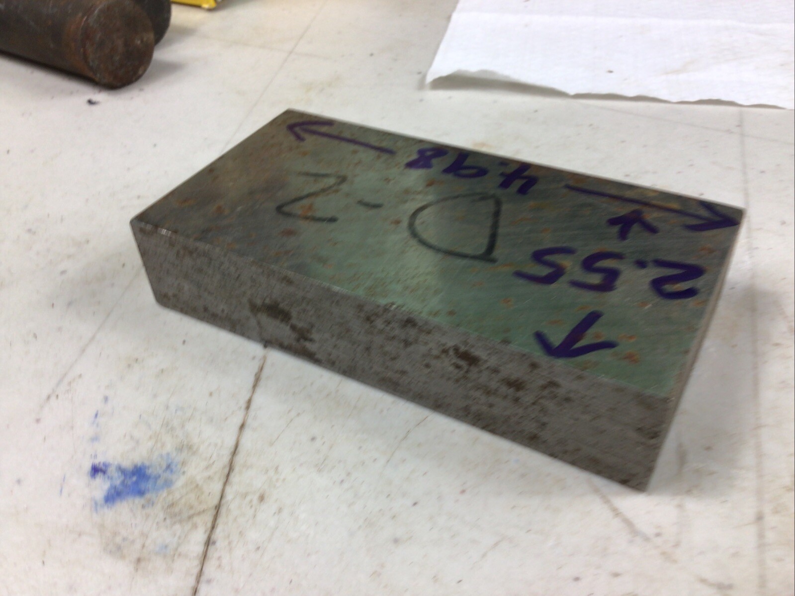 D2 Tool Steel Flat Stock, 1.03” X 2.55” X 4.98” Long