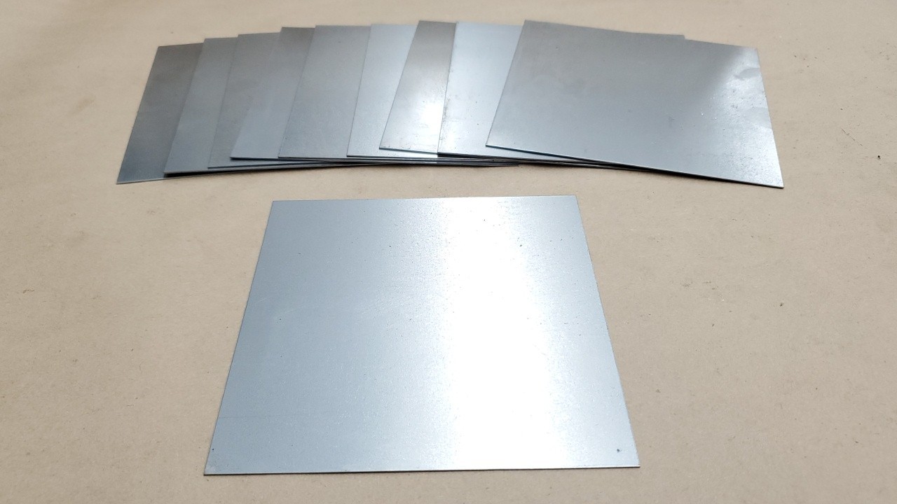 Sheet Metal 20ga Cold Rolled Steel (.035″) 6″x6″ (+/- 1/8″) Lot of 10