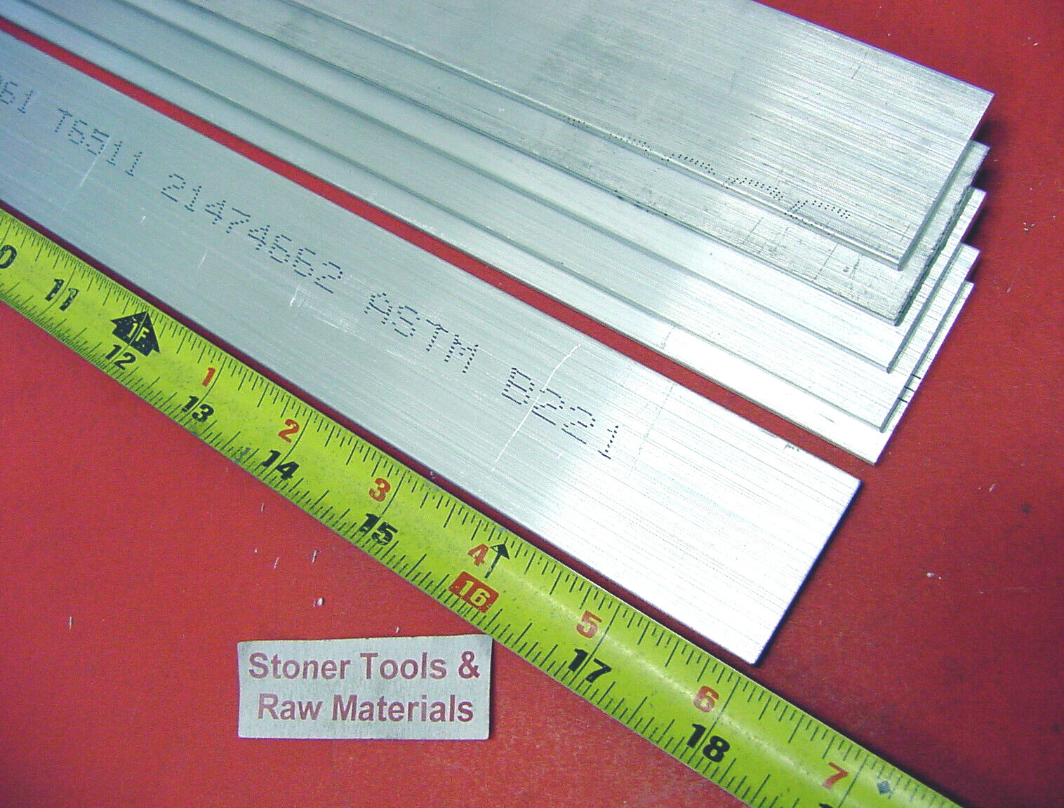 6 Pieces 1/8″ X 1-1/2″ ALUMINUM 6061 FLAT BAR 18″ long Extruded Mill Stock New