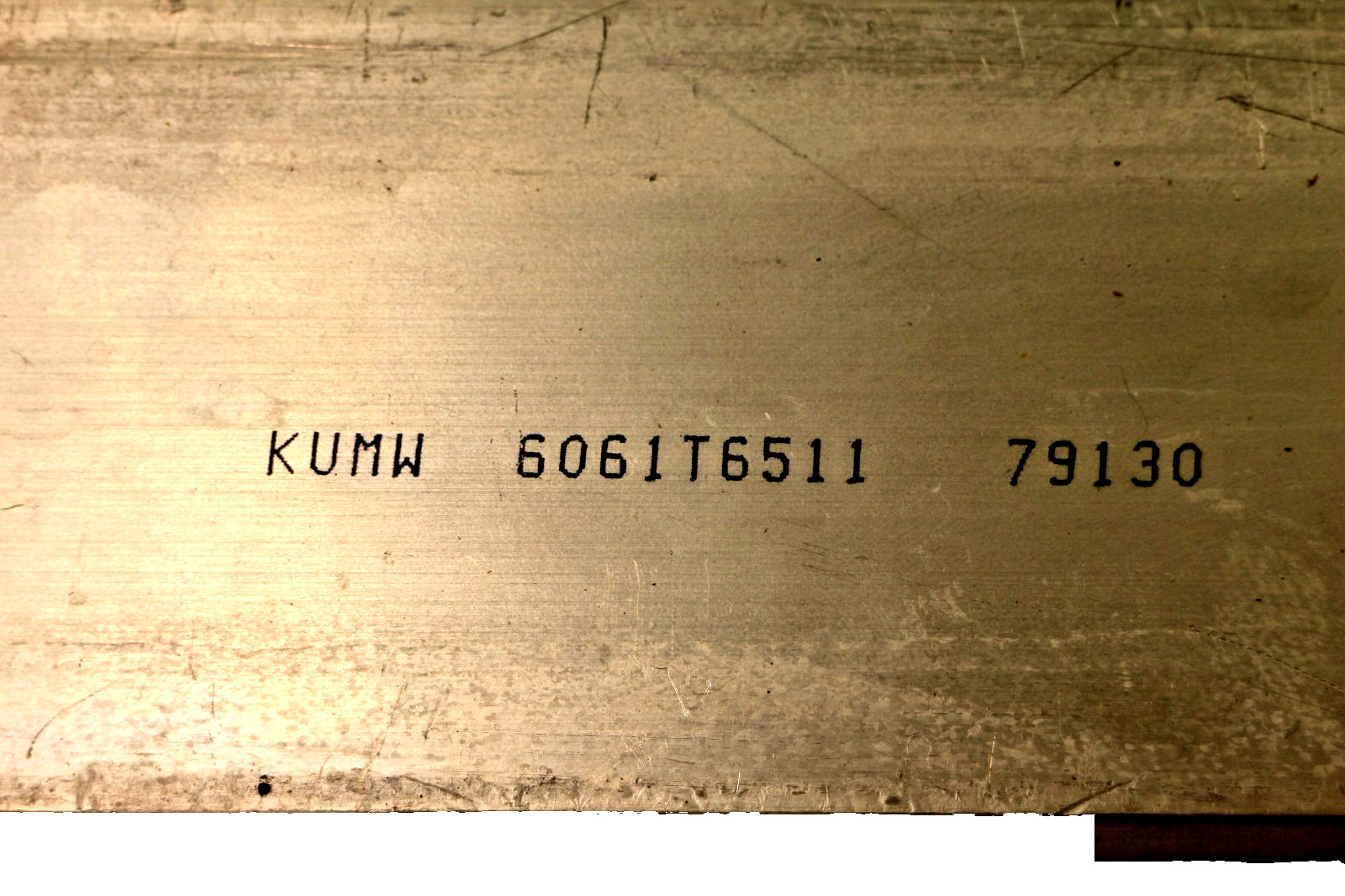 Extruded 6061-T6511 Aluminum Alloy Block Bar measuring 15″x 2″x4″ end cut 45*