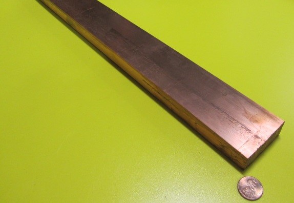 110 Copper Bar H02, 3/4″ Thick x 2.0″ Wide x 2 Ft Length