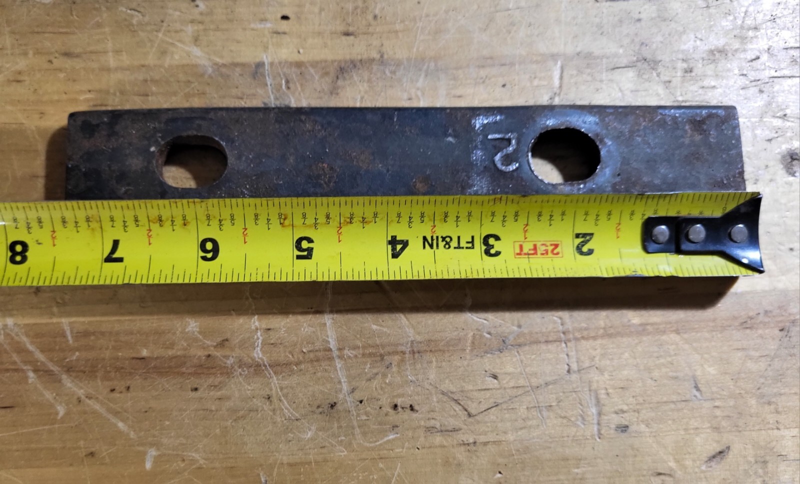 1/4″ x 1 1/4″ Steel Flat Bar x 7 3/8″ Hot Rolled Steel Spacer – New Old Stock