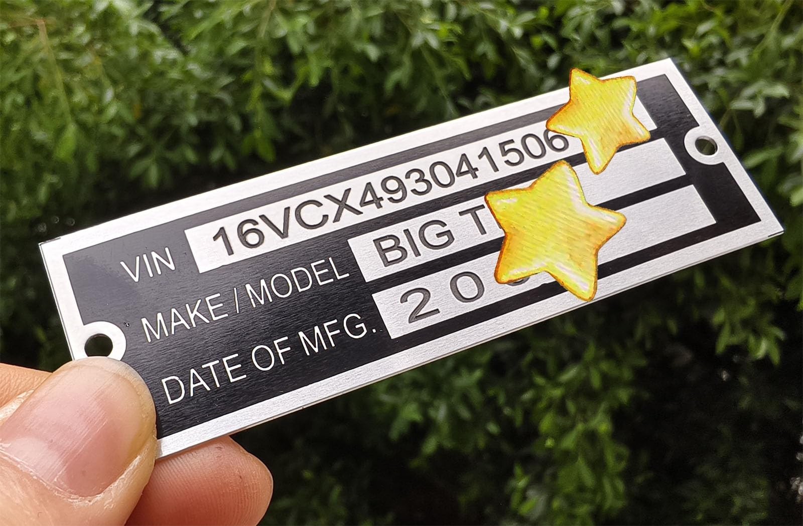 Blank Aluminum ID Plates – Metal Serial Number Tags, Equipment Data Plates, Comp