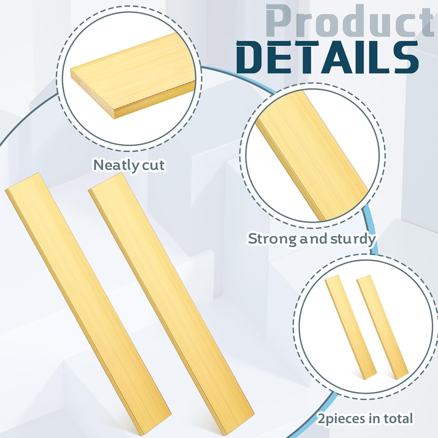 Hicarer 2 Pieces 1/4″ x 2″ C360 Brass Flat Bar Blank, 12″ Long Rectangular Sheet