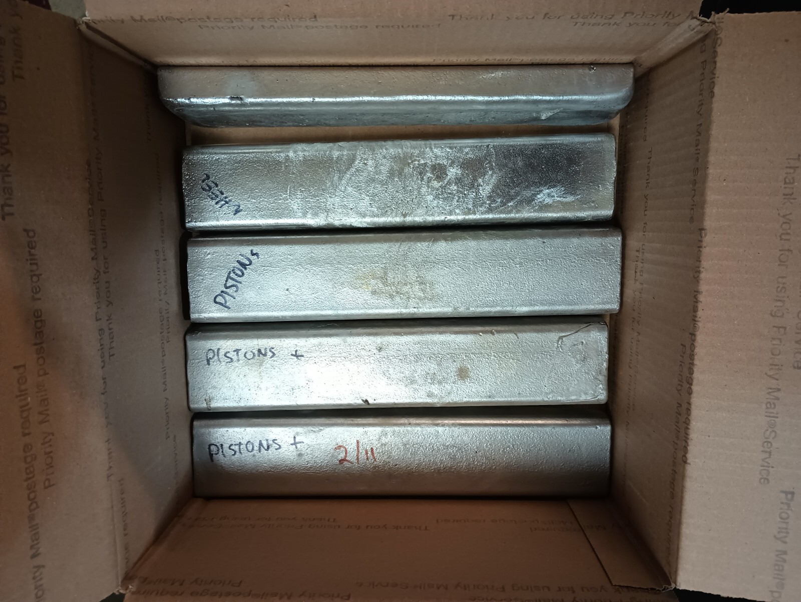 aluminum ingots for casting, 41 lb. 7 oz.