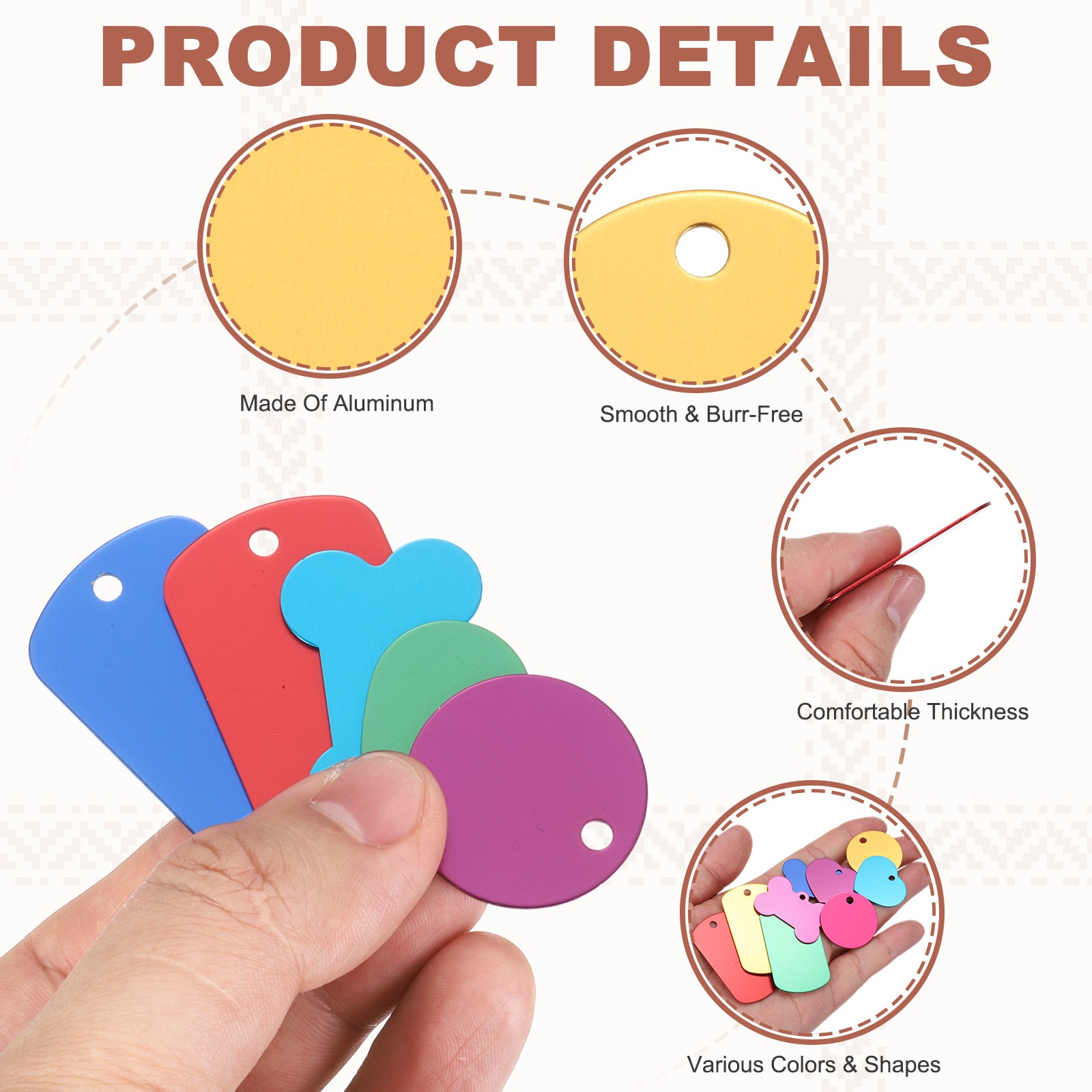 20Pcs Round Circle Key Rings with Yellow Classic Blank Tags & Labels