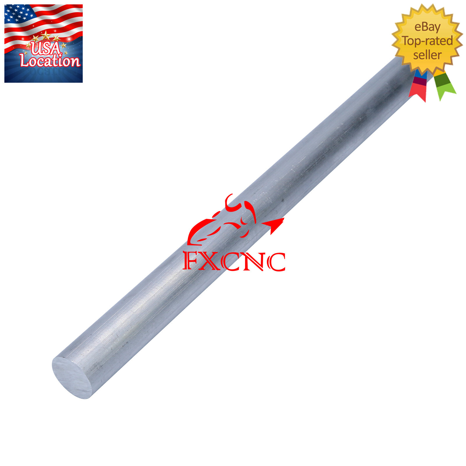 2 Piece T6061 Aluminum Solid Rod Stick Material Length 330mm Width 25mm