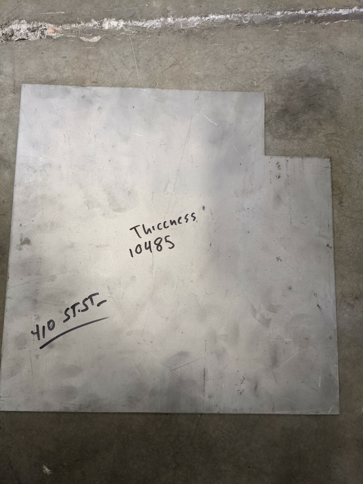416 Stainess steel flat sheet stock – 18 GA – .0485 x 12 x 12 – machining CNC