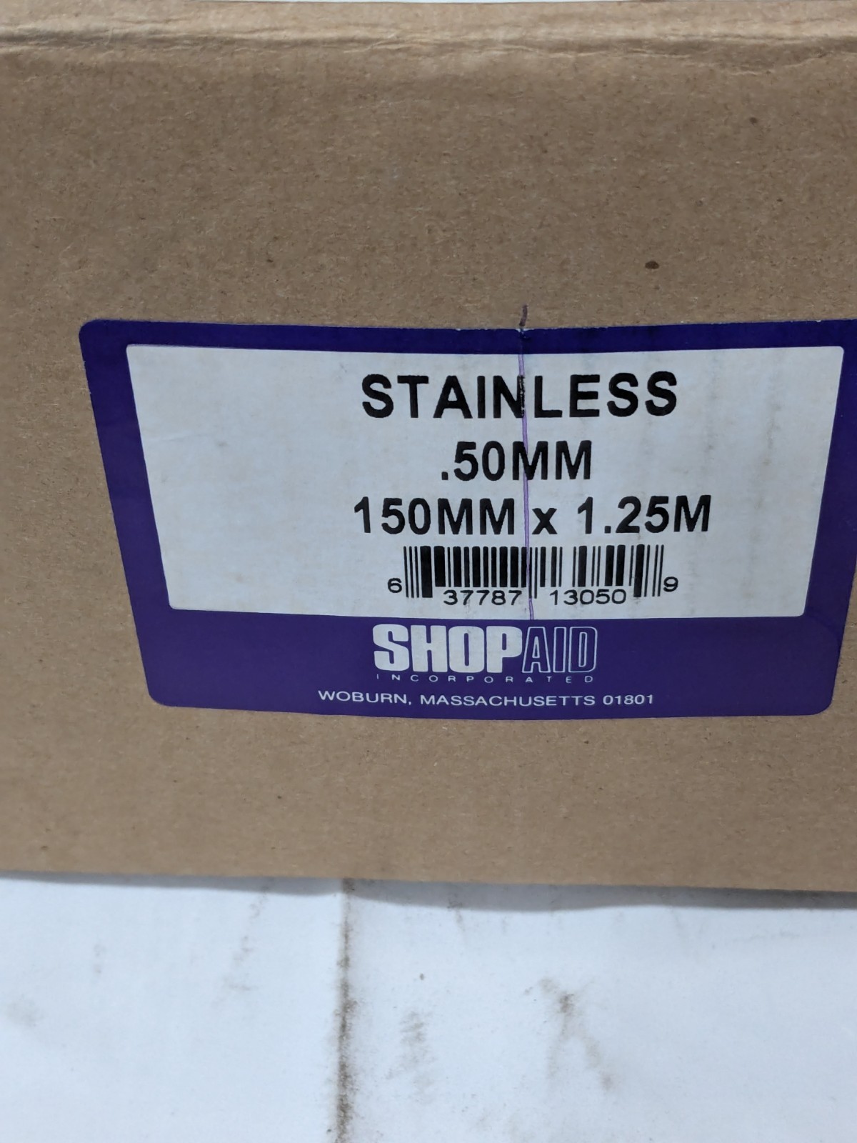 SHOP-AID Stainless Shim Stock Roll .50mm 150mm X 1.25m 637787130509