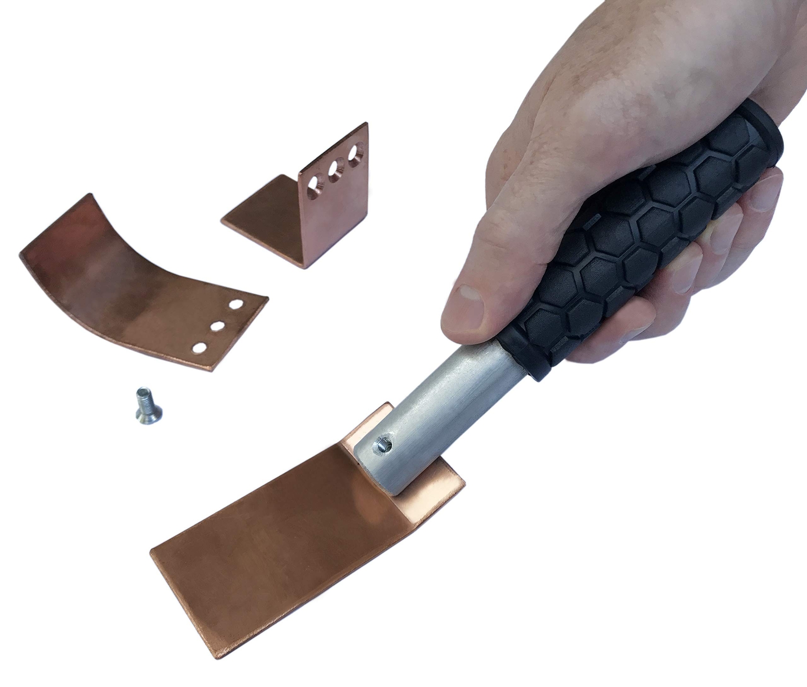 Copper Welding Spoon Welders Helper Welding Tool 3 Plate Set, Flat/Curved/Ang…