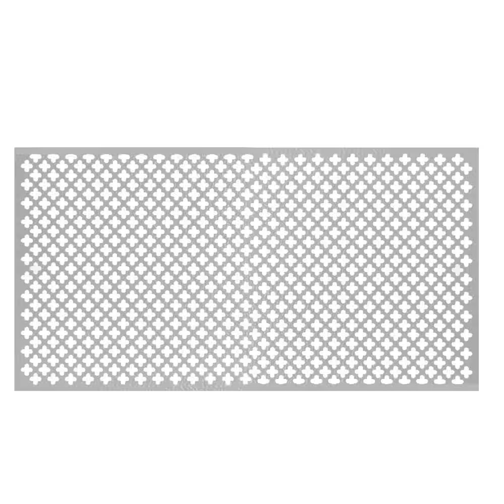 24 In. X 36 In. Cloverleaf Aluminum Sheet in Silver