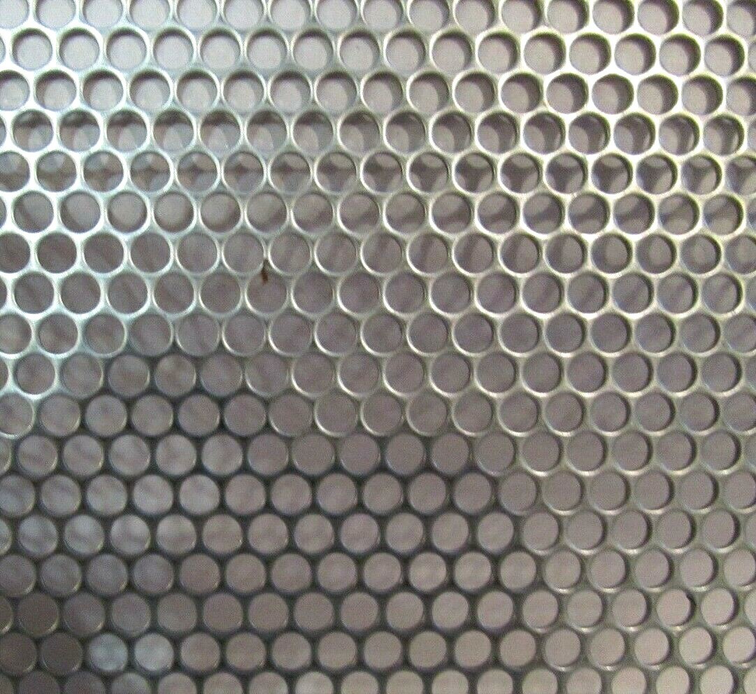 5/32″ HOLES–18 GAUGE – 304 STAINLESS STEEL PERFORATED SHEET– 7-1/2 ” X 8″