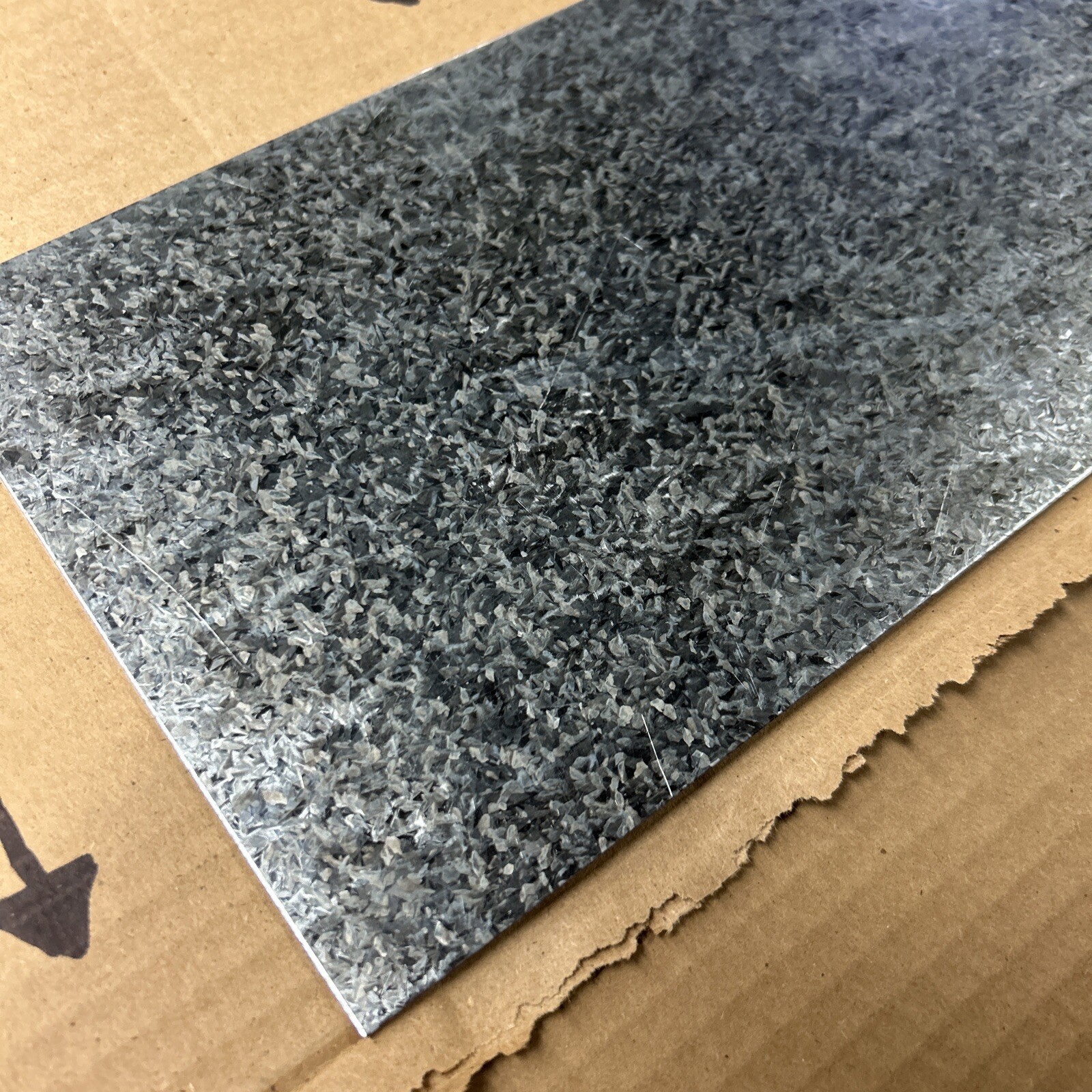 0.050” Thick – Galvanized Steel Sheet Metal – 6” x 12” – New