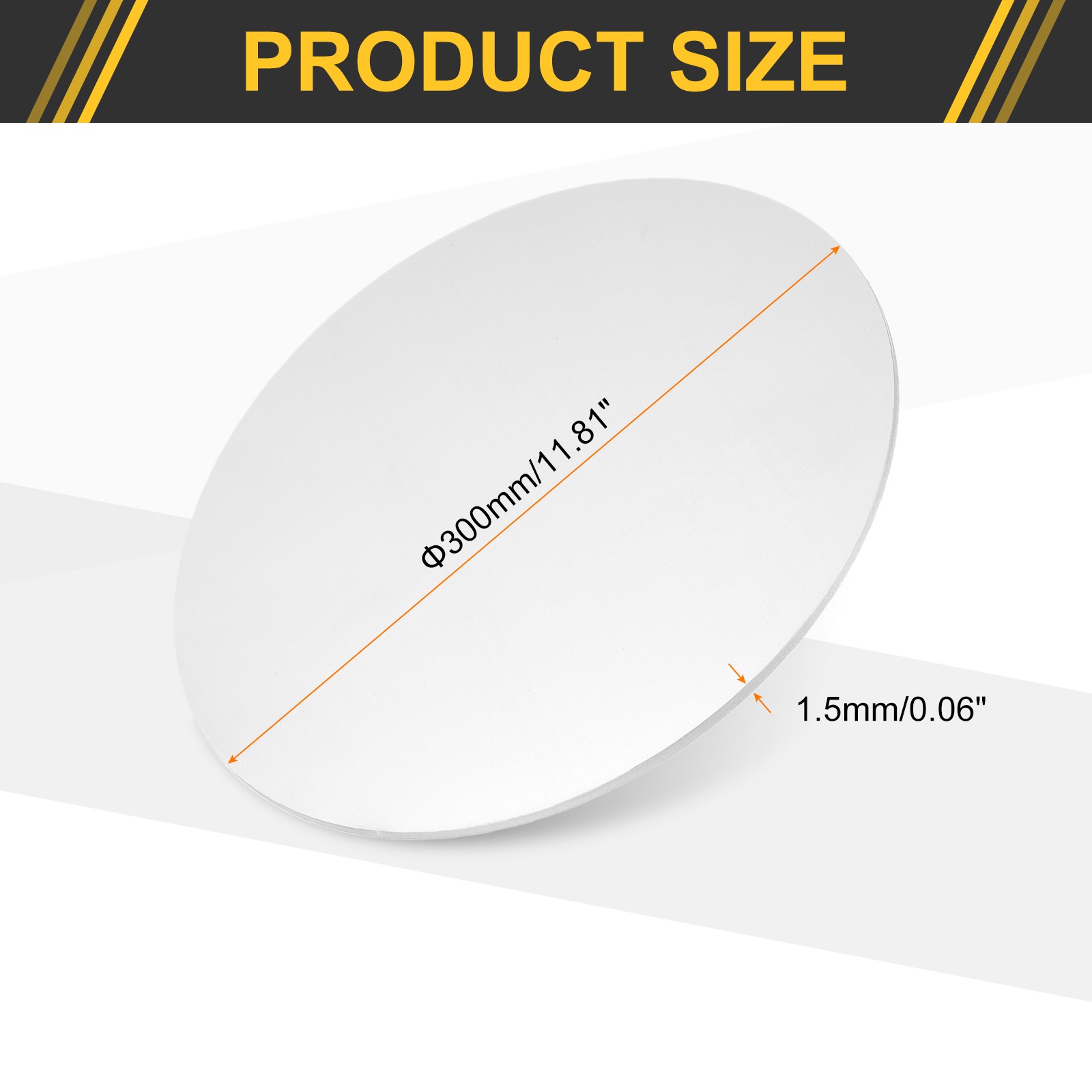 Aluminum Disc 12″(300mm) Dia 0.06″(1.5mm) Thick Round 5052 Aluminum Sheets