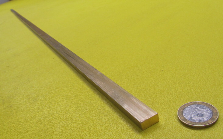 385 Brass Flat Bar 1/4″ Thick x 1/2″ Wide x 4 Foot Length