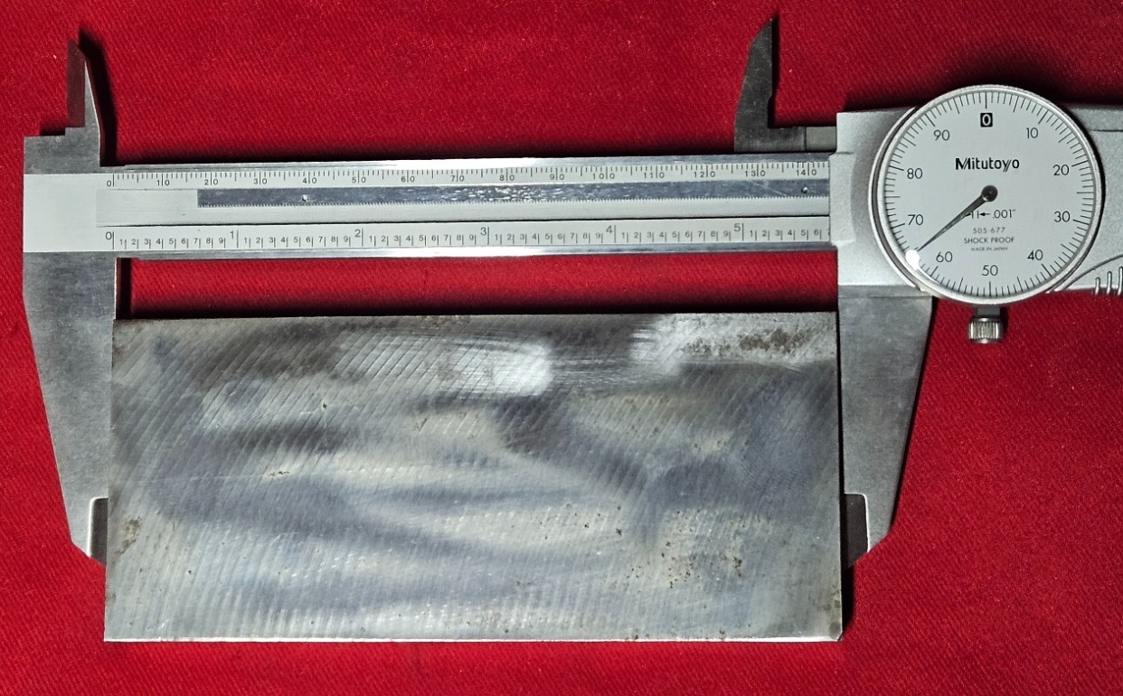 D2 Tool Steel Block Flat Stock 5.665″ L x 2.520″ W x 0.61″ Thick, 2Lb, 5.8 Oz.