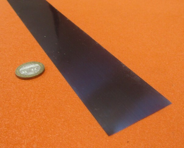 1095 Hard Blue Tempered Spring Steel Shim .050″ Thick x 2.00″ Width x 300″ Long