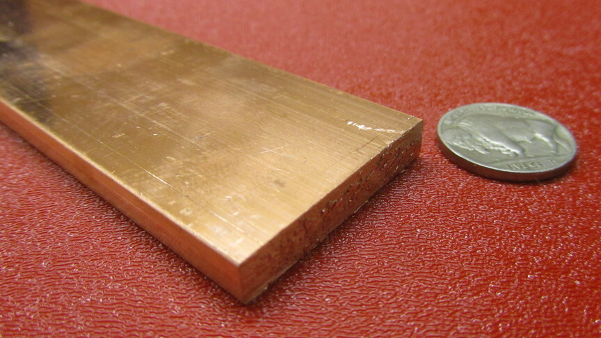 182 Copper Bar 1/4″ Thick x 1 1/2″ Wide x 3 Foot Length