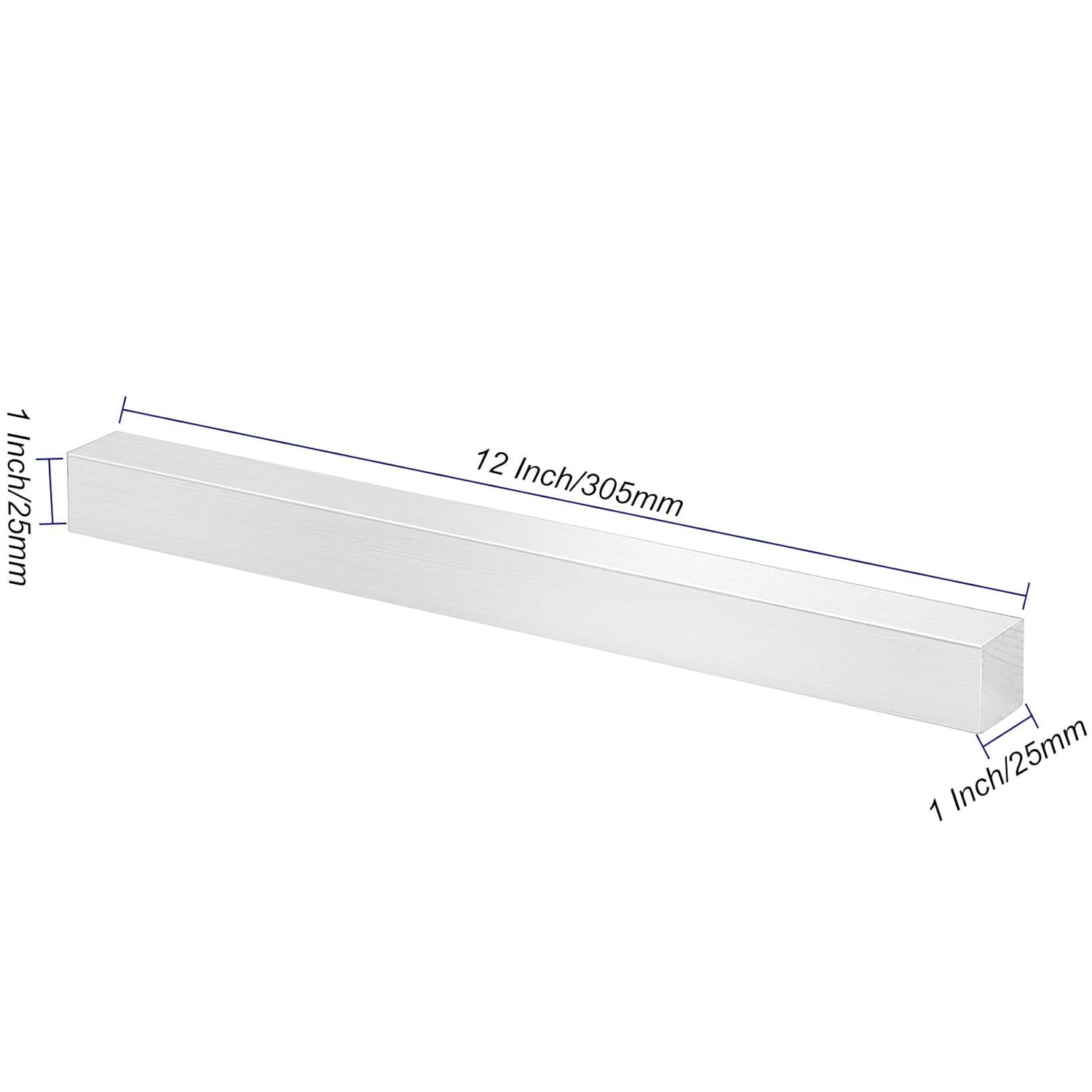 4 Pieces 1 x 1 Inch Square Aluminum Bar 12 Inches Long +0 inch/-.05 I…