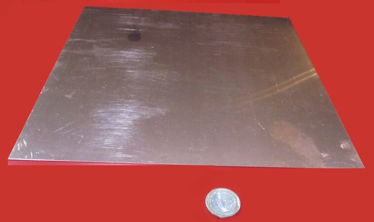 101 Copper Sheet 1/8 to 1/4 Hard .032″ Thick x 12.0″ Wide x 12.0″ Length