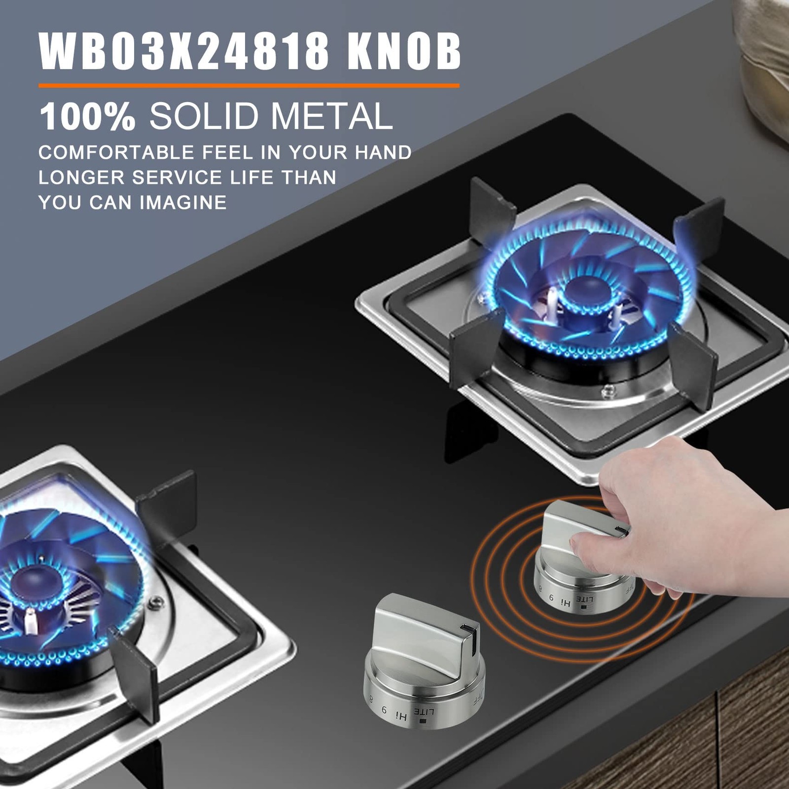 5 Pack Stainless Steel WB03x24818 Gas 2.2 x x 1.9 inches,