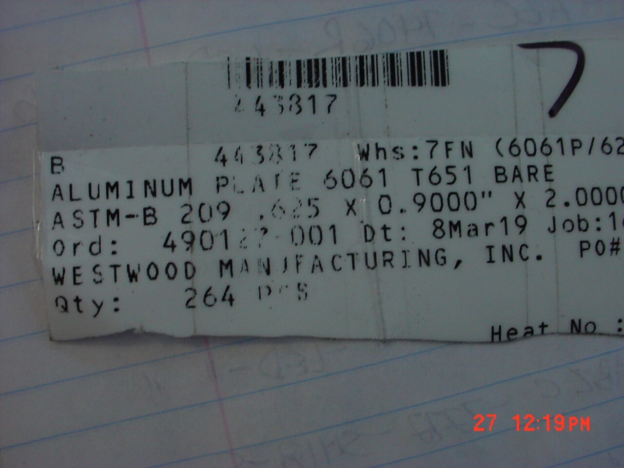 Lot of 10 .625″ X 0.9″ X 2″ aluminum 6061 new solid plate stock mill block