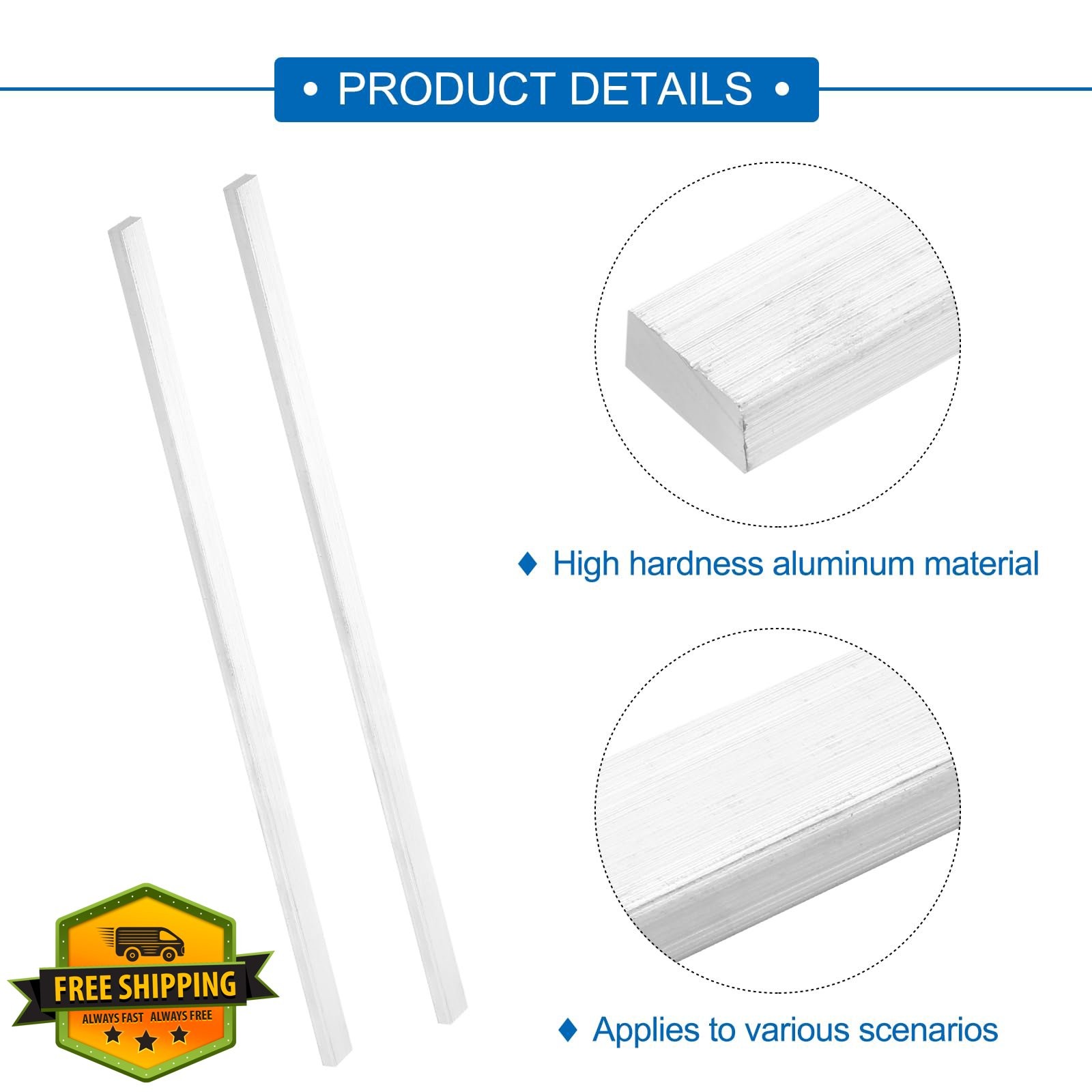 MECCANIXITY 6x 15/64″x3/8″x13″ Aluminum Bar