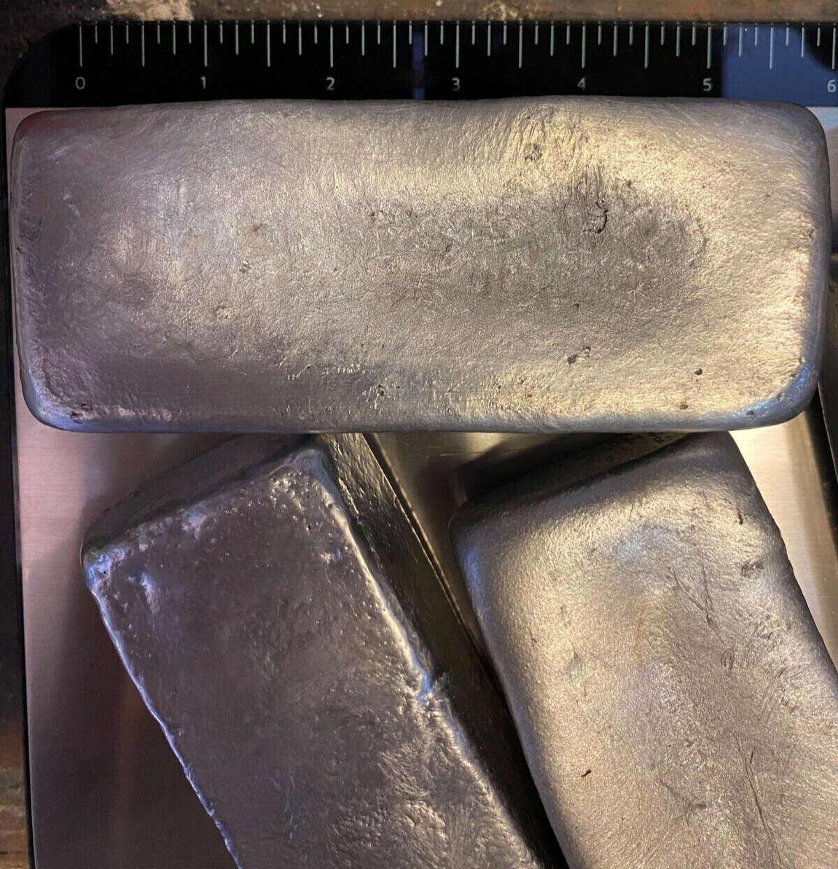 Aluminum Ingots for casting, 5.2 LB, 6061-T6 grade.