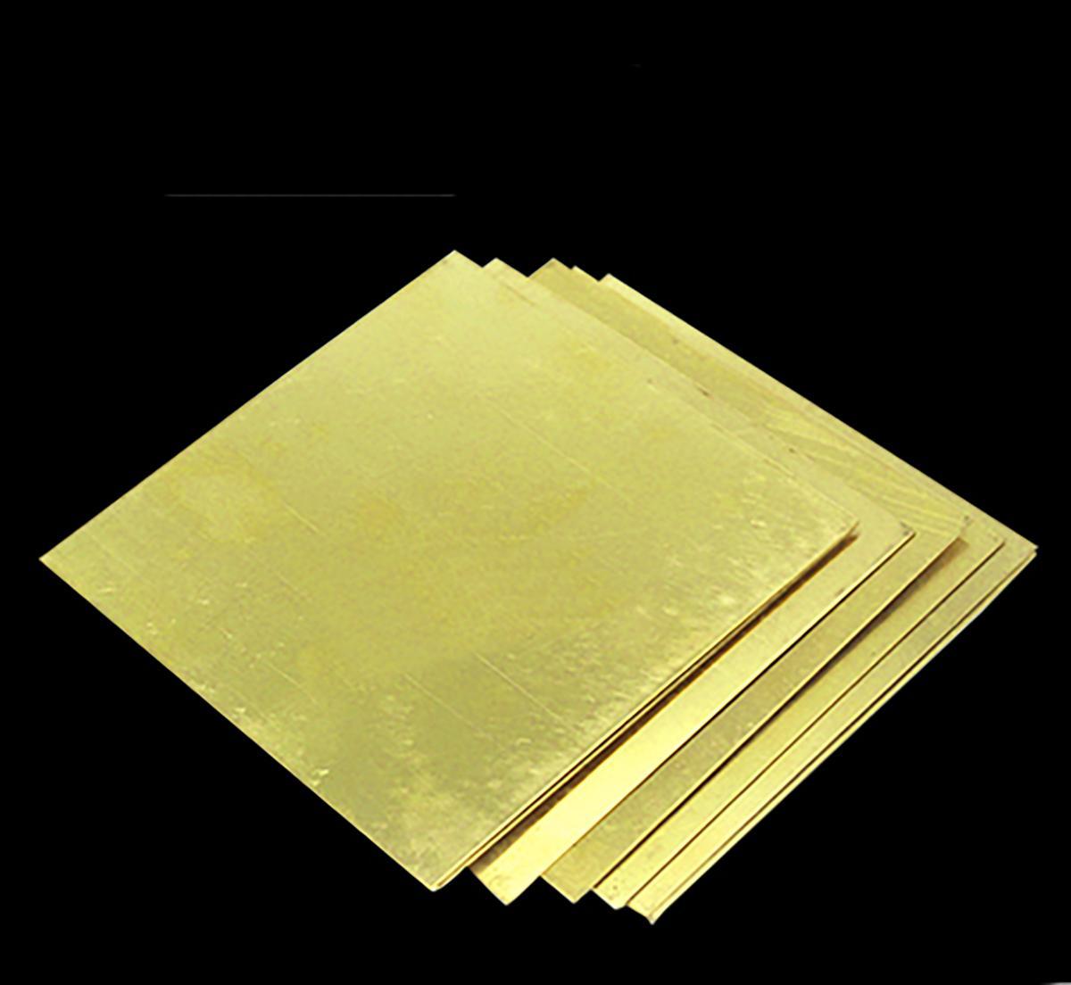 US Stock 2pcs H62 Brass Sheet Brass Plate 0.8 x 100 x 100mm
