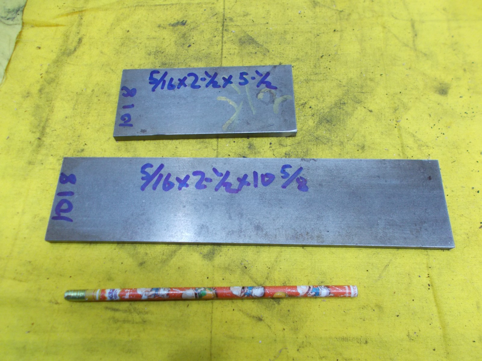 2 pc LOT 1018 STEEL FLAT BAR STOCK machine tool die shop plate 5/16″ x 2-1/2″