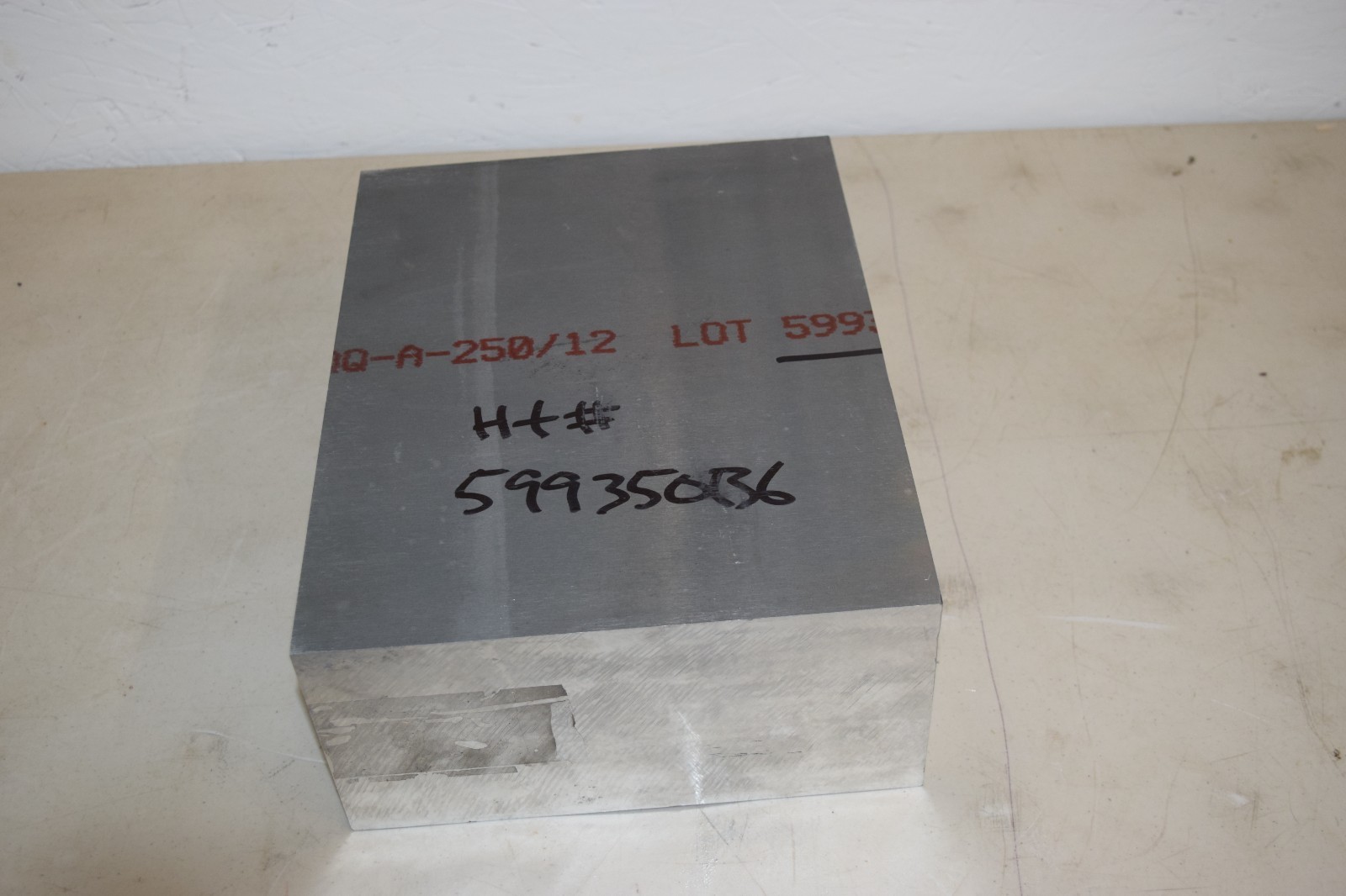 Aluminum Solid Mill Stock Bar 4 1/2″ x 9″ x 11 3/4″ Weighs 48 Pounds 12 ounces