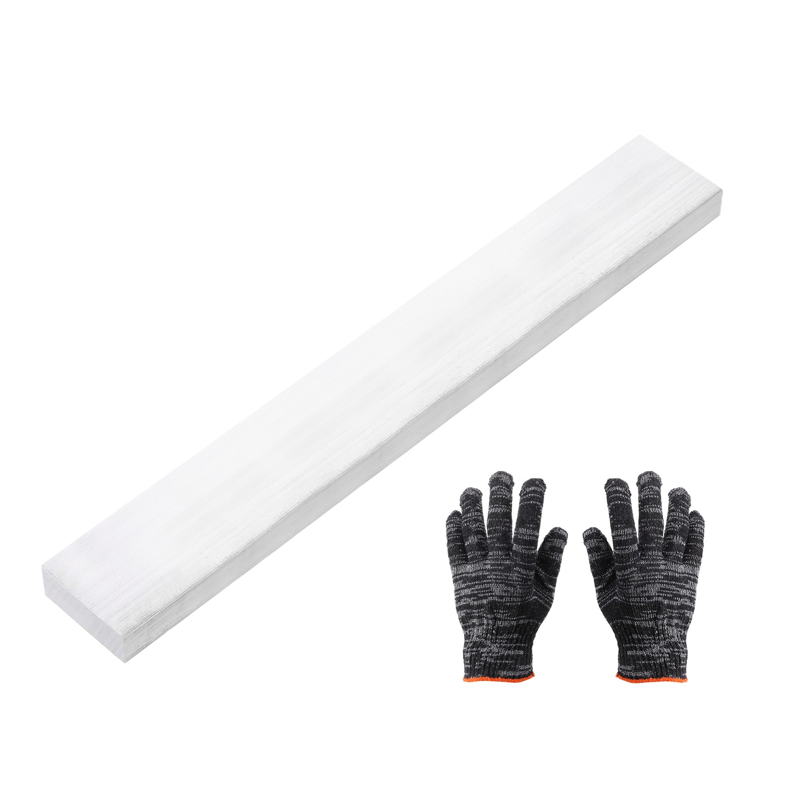 Square Aluminum Flat Bar, 15/32″ Thickness 1-3/8″ Width 10″ l with Glove