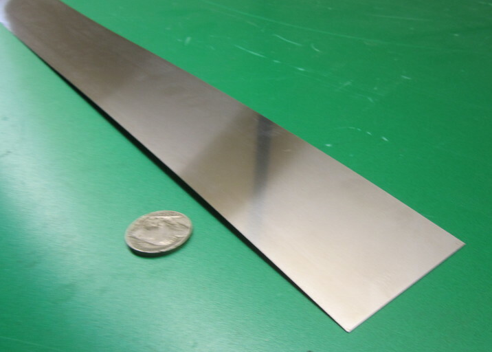 301 Stainless Steel Sheet Shim, .025″ (+/-.0010″) x 2.0″ Width x 5 Foot Length