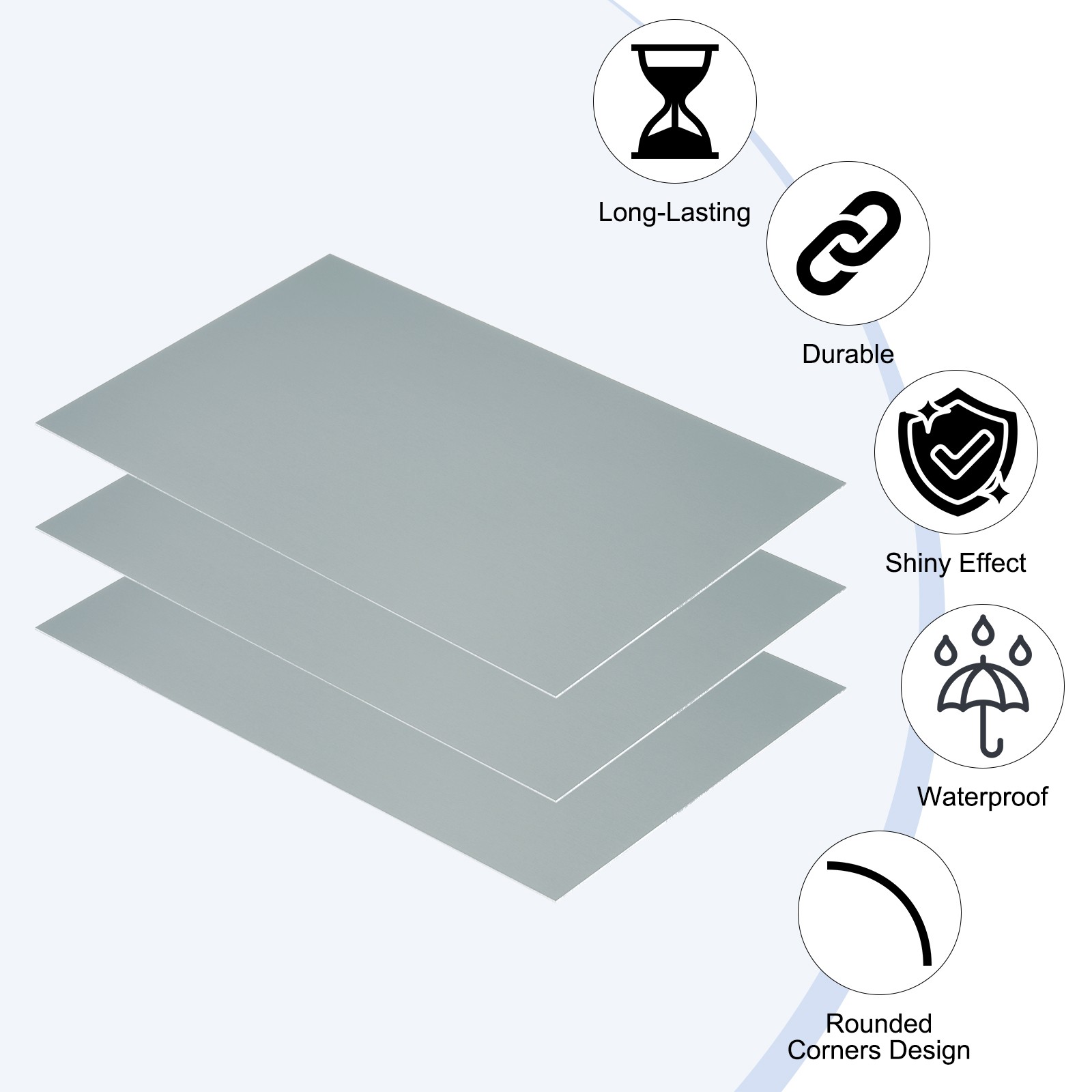 6×10 Inch Anodized Aluminum Sheet Metal, 3Pcs Laser Plates Engraving, Gray