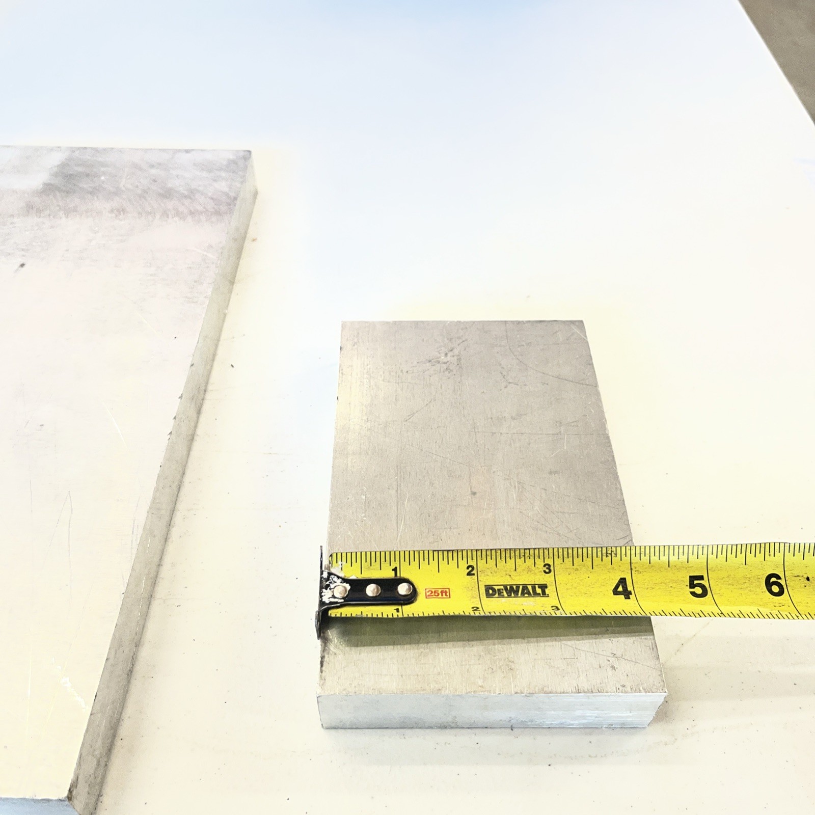 1″ thick Aluminum Lot Of (2). 6 7/8 “X 13 1/8 “X 1” And 4 1/8”x6 1/2”x 1”.