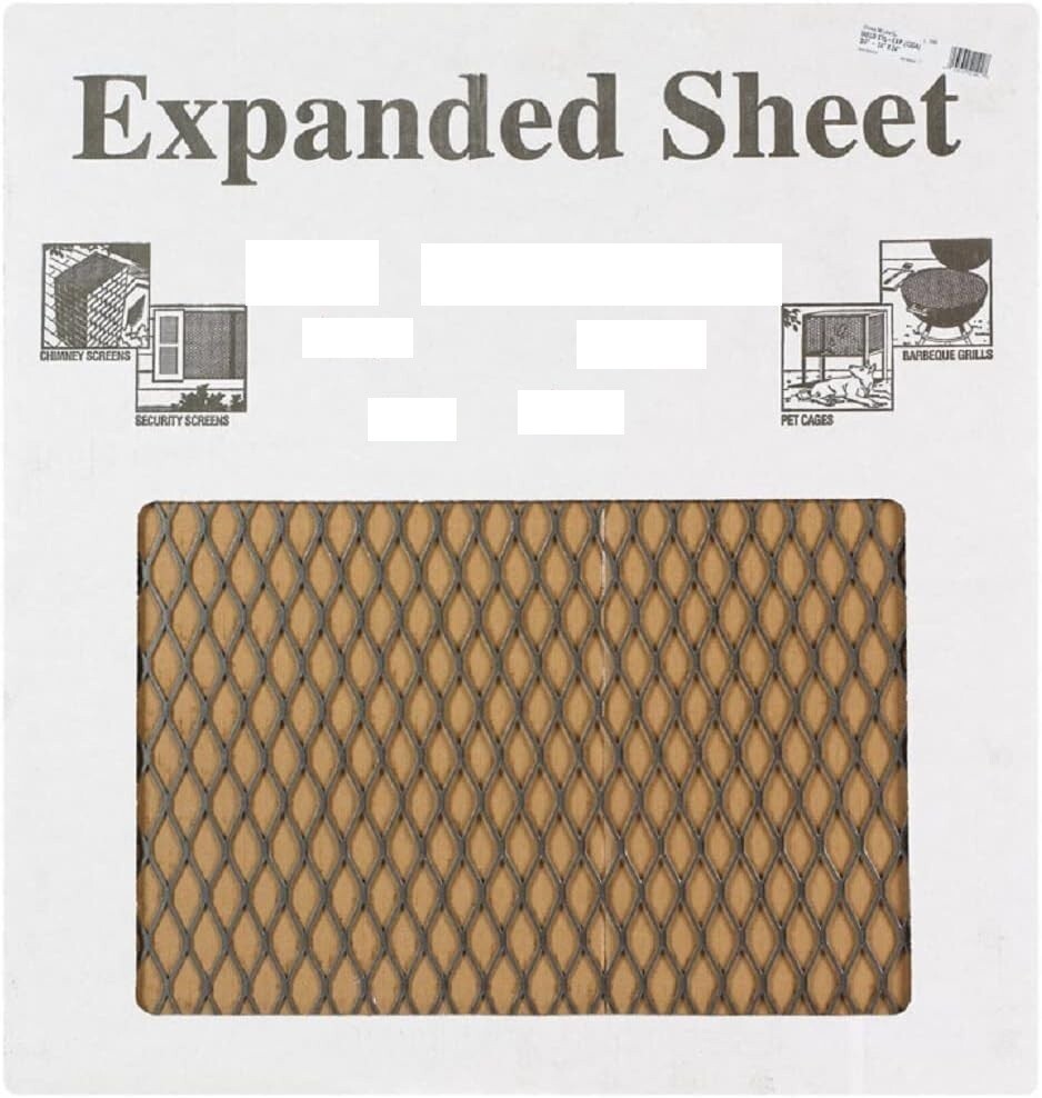 11786 Diamond Expanded Metal Sheet 18 Gauge 1/2″ x 12″ x 24″ Flat – Pack of 5