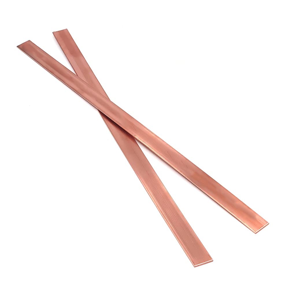 2 PCS C110 Copper Flat Bar 0.06×0.8×15.7 Inch 1.5x20x400 mm DIY Battery Stock