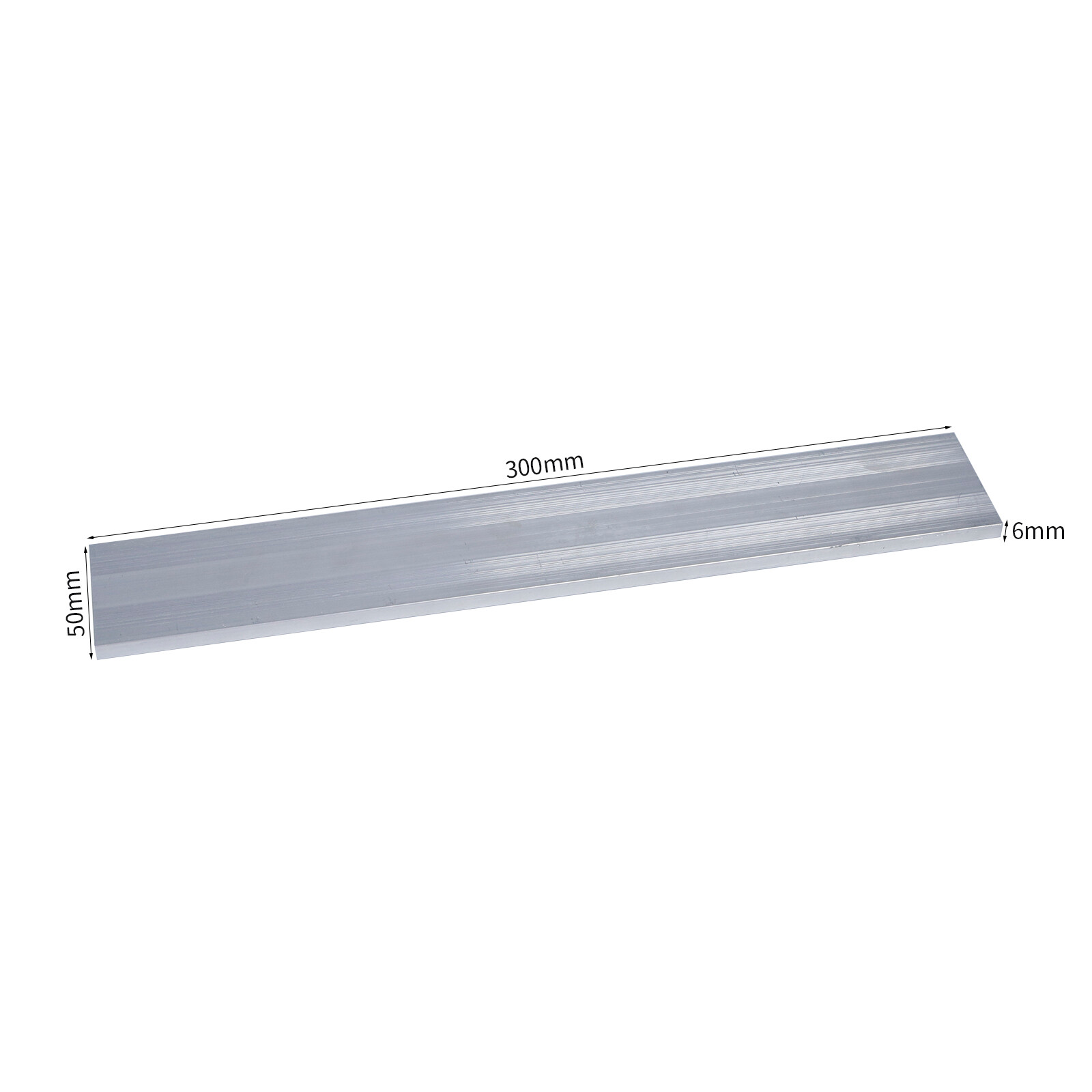 2x Metal T6061 Aluminum Flat Plate Sheet Stock Length 300mm Width 50mm Thick 6mm