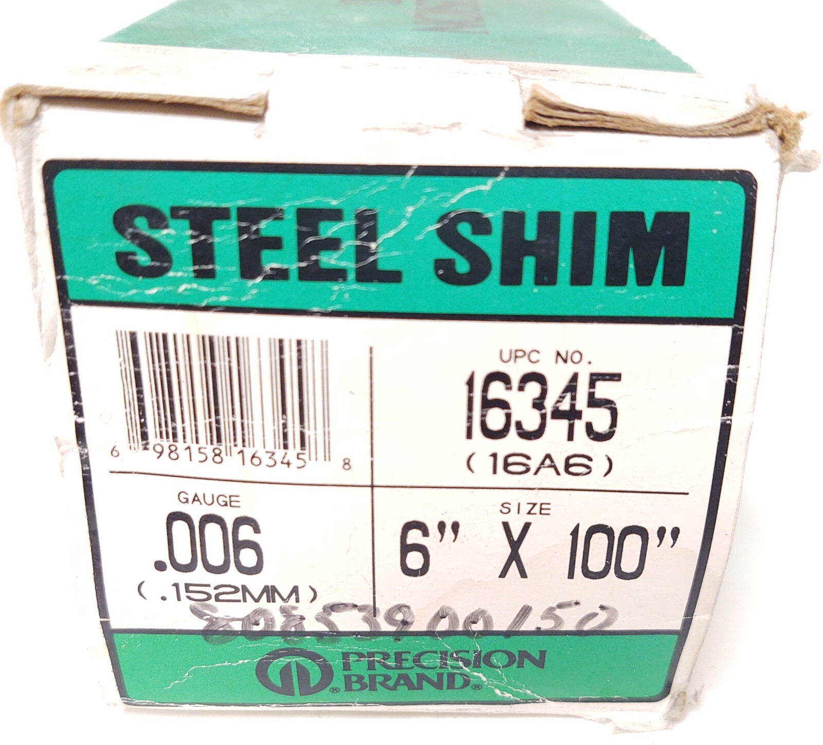 🔥 NOS PRECISION BRAND 16345 .006 GAUGE 6″ x 100″ STEEL SHIM