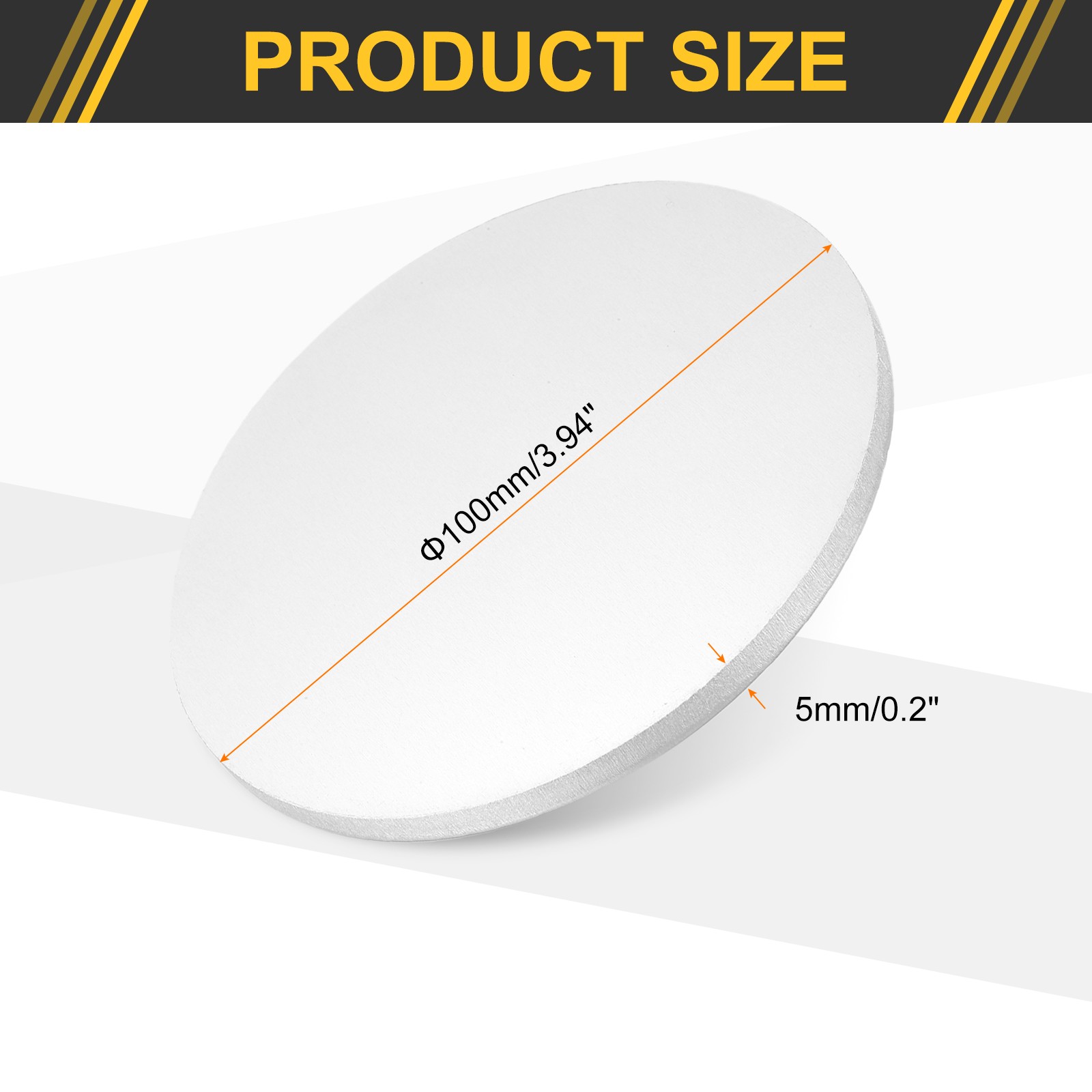 Aluminum Disc, 4″(100mm) Dia 0.2″(5mm) Thick Round 1060 Aluminum Sheets