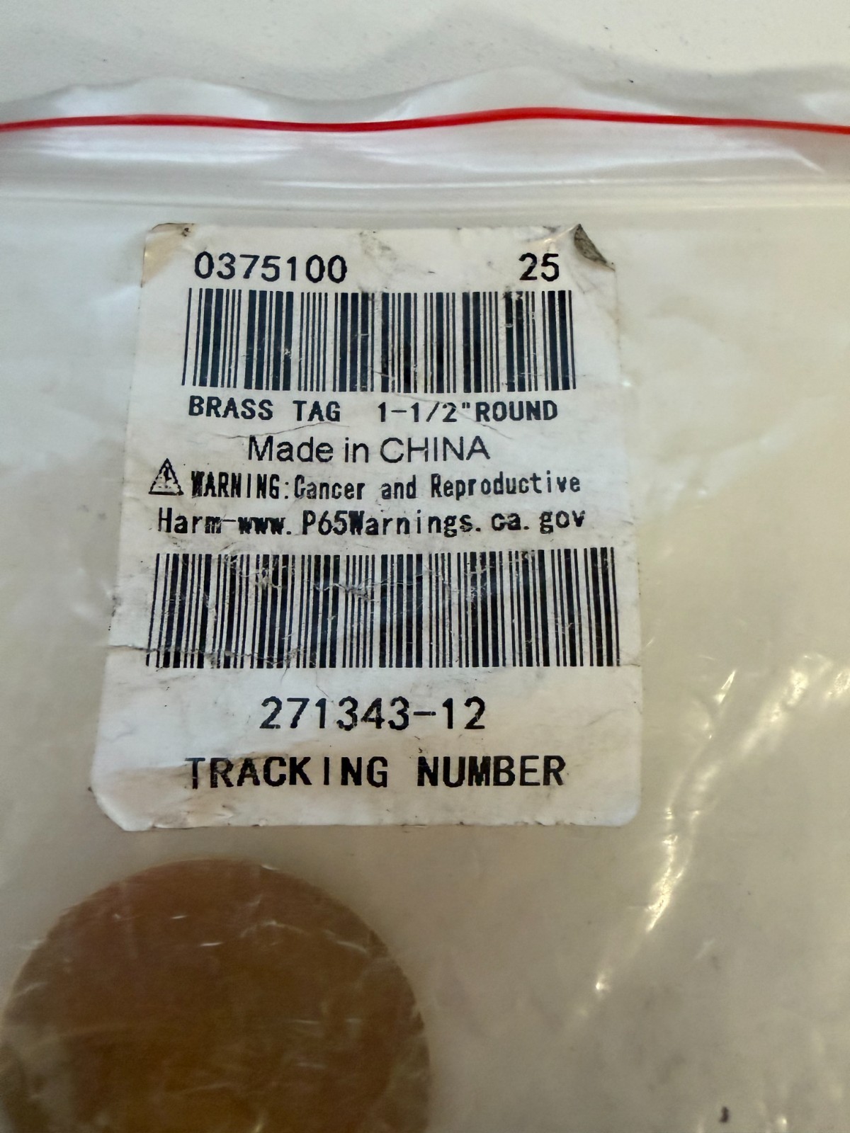 Lot of 25 Round Brass Blank Tags Set 1-1/2″ H x 1-1/2″ Wide Metal 0375100