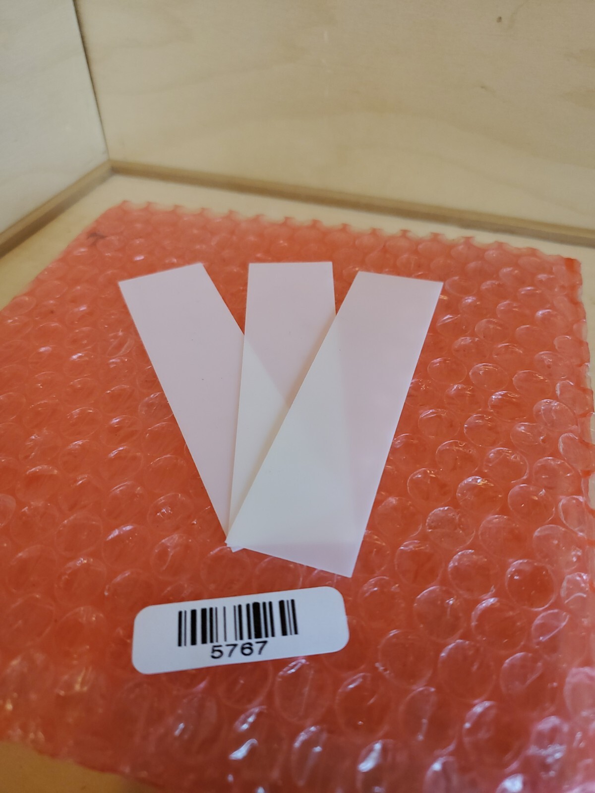 Shim Stock Plastic 1″ wide X 0.013″ thick 4″+ long 3 piece lot Fast Shipping