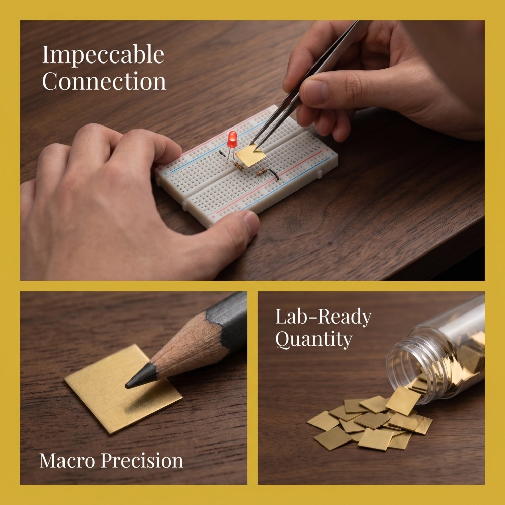 100pcs Brass Sheets for Physics Conductive Science Projects Zinc Copper Fruit