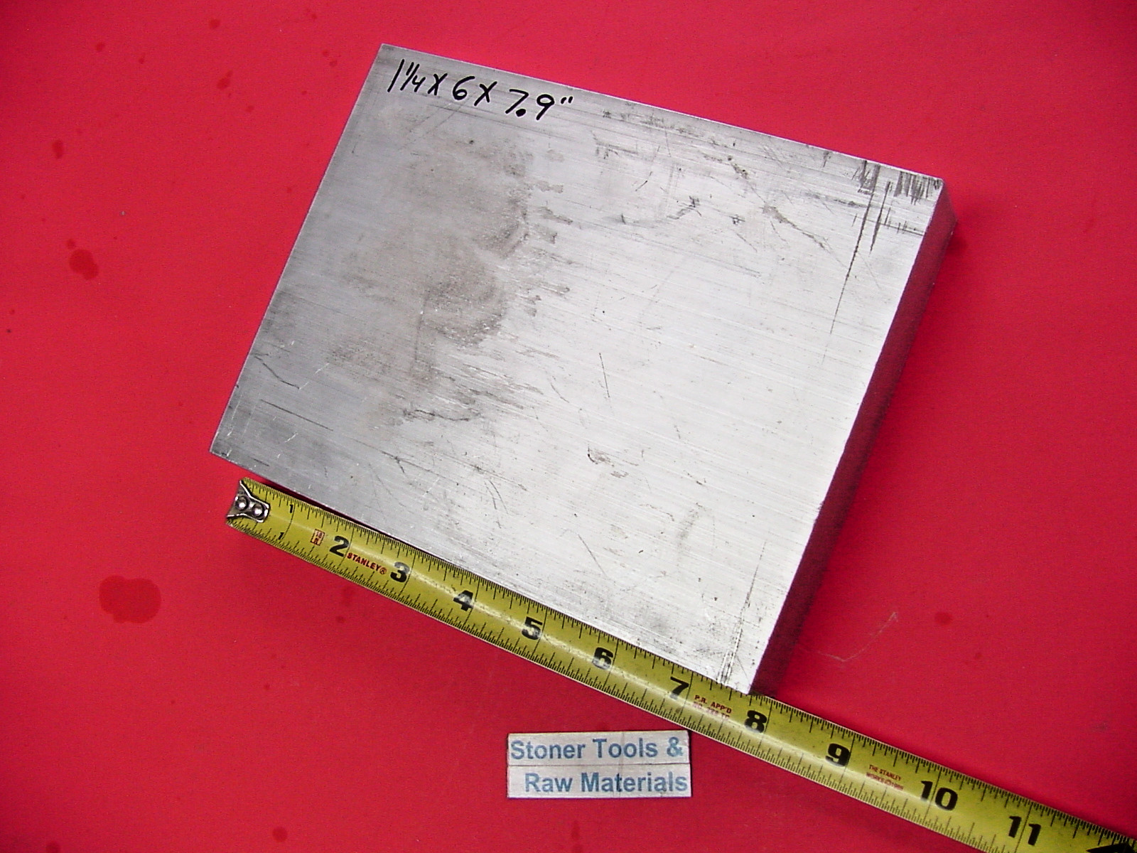 1-1/4″ X 6″ ALUMINUM 6061 FLAT BAR 7.9″ long Solid T6511 Extruded Mill Stock New