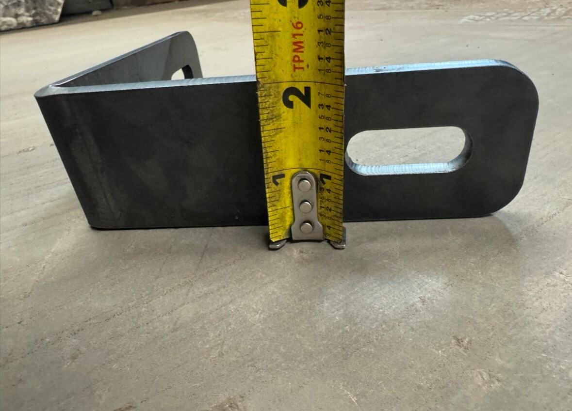 6″ x 6″ x 2″ x 1/4″ STEEL PLATE 90° ANGLE BRACKET with slots (5 pack)